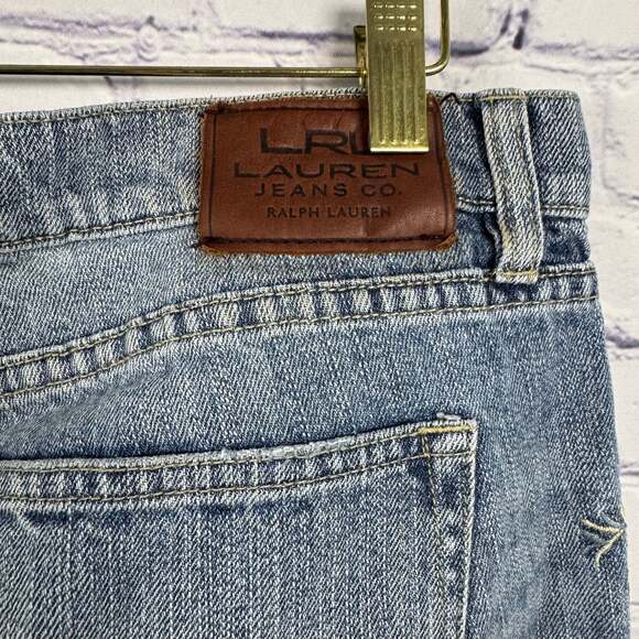 Lauren Ralph Lauren Embroidered Blue Boyfriend Jeans Size 10 - Picture 5 of 7